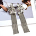 Wholesale yellow alloy tassel earrings JDC-ES-SK046 Earrings 深刻 white Wholesale Jewelry JoyasDeChina Joyas De China