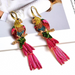 Wholesale Yellow Alloy Tassel Earrings JDC-ES-SK050 Earrings 深刻 Wholesale Jewelry JoyasDeChina Joyas De China