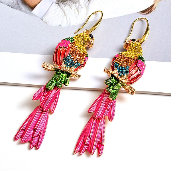 Wholesale Yellow Alloy Tassel Earrings JDC-ES-SK050 Earrings 深刻 Wholesale Jewelry JoyasDeChina Joyas De China