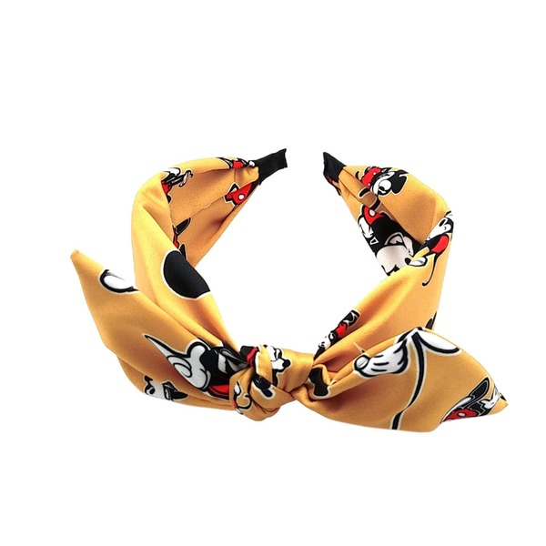 Bulk Jewelry Wholesale yellow broad-brimmed Mickey rabbit ears fabric headband JDC-HD-O097 Wholesale factory from China YIWU China