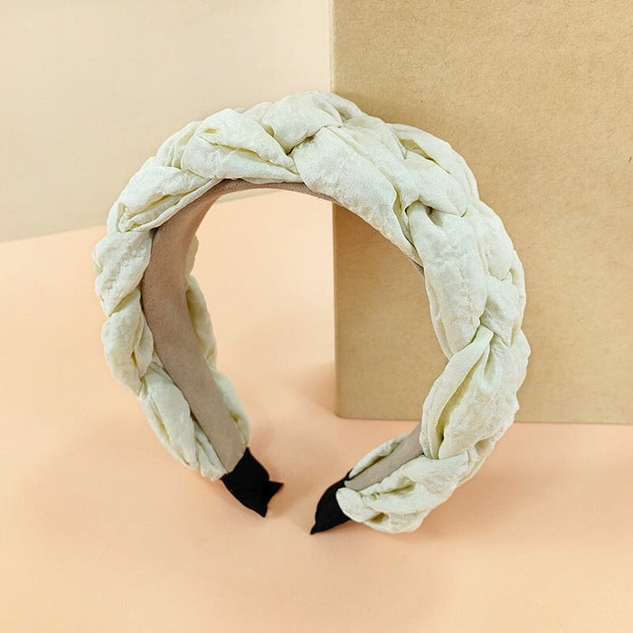 Wholesale yellow cloth hairband JDC-HD-O363 Headband 潮炫 Beige Wholesale Jewelry JoyasDeChina Joyas De China