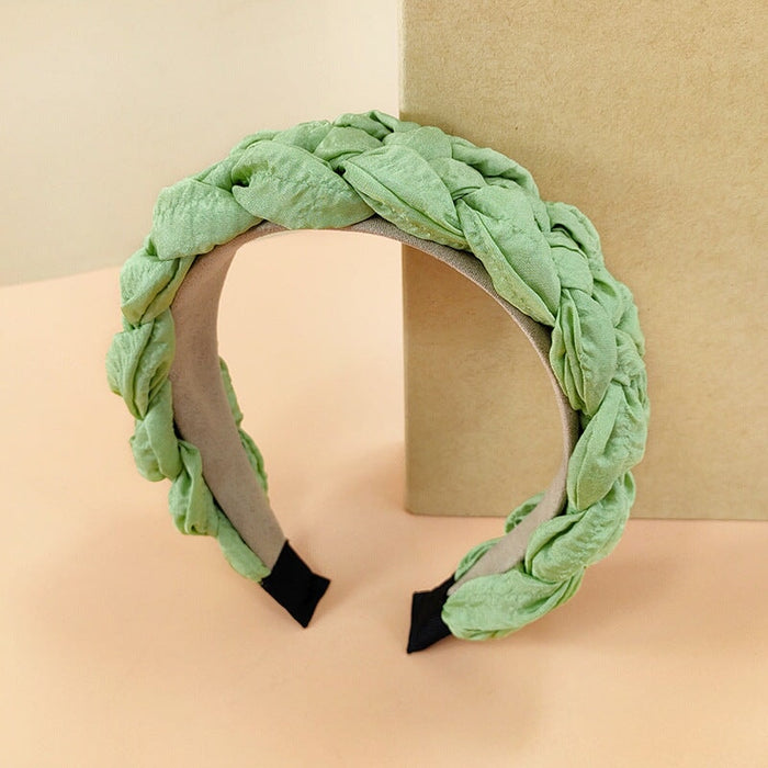 Wholesale yellow cloth hairband JDC-HD-O363 Headband 潮炫 Green Wholesale Jewelry JoyasDeChina Joyas De China