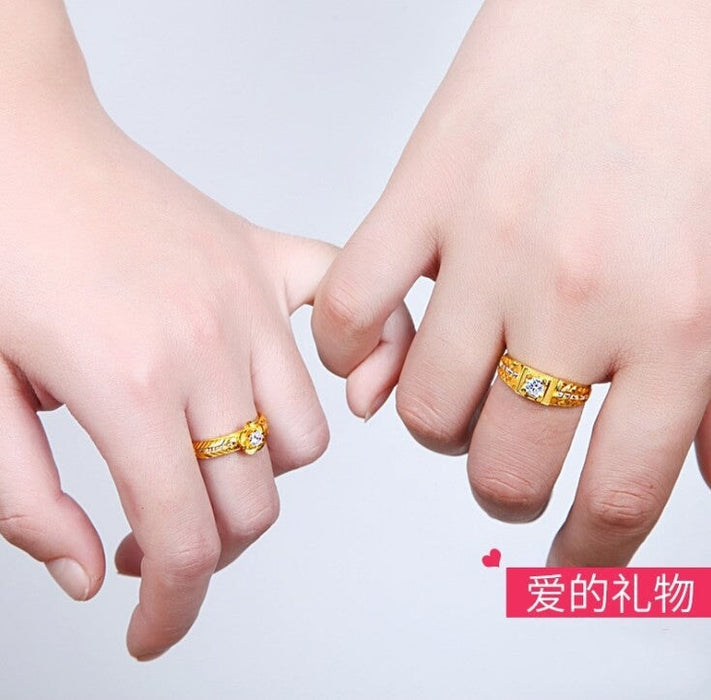 Wholesale yellow copper gold plated ring JDC-RS-FanQL012 Rings 方绮丽 Wholesale Jewelry JoyasDeChina Joyas De China