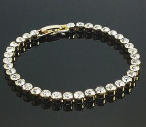 Wholesale yellow crystal bracelet JDC-BT-F903 Bracelet 韩之尚 4mm gold Wholesale Jewelry JoyasDeChina Joyas De China