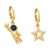 Wholesale yellow gold-plated astronaut earrings JDC-ES-AS097 Earrings 翱昇 Astronaut Wholesale Jewelry JoyasDeChina Joyas De China