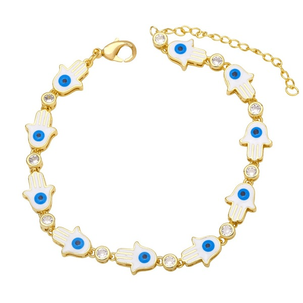 Wholesale yellow gold-plated devil's eye bracelet JDC-BT-AS113 Bracelet 翱昇 Wholesale Jewelry JoyasDeChina Joyas De China