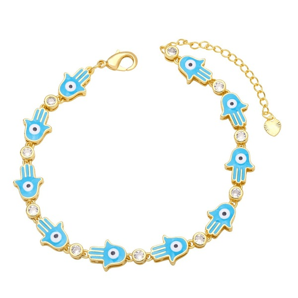 Wholesale yellow gold-plated devil's eye bracelet JDC-BT-AS113 Bracelet 翱昇 Wholesale Jewelry JoyasDeChina Joyas De China