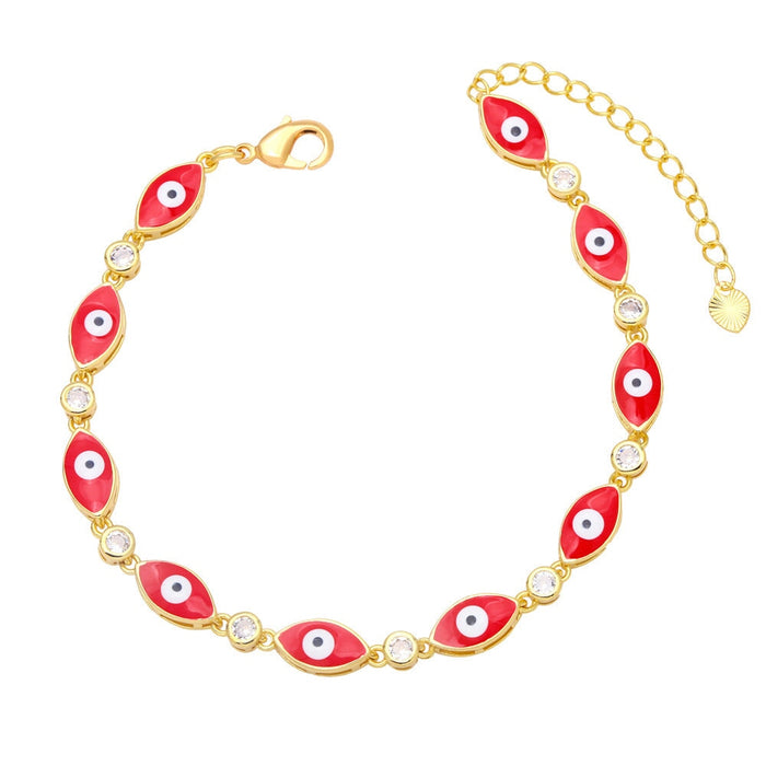 Wholesale yellow gold-plated devil's eye bracelet JDC-BT-AS114 Bracelet 翱昇 Wholesale Jewelry JoyasDeChina Joyas De China