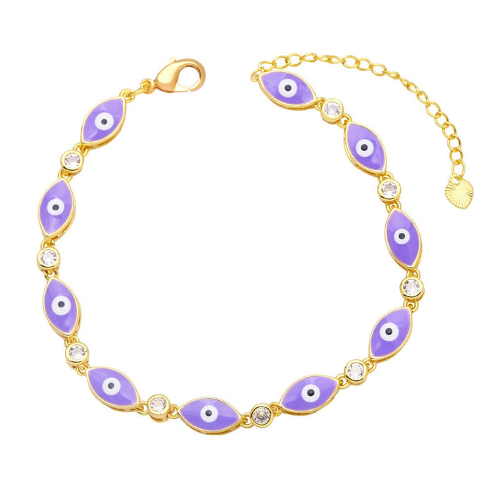 Wholesale yellow gold-plated devil's eye bracelet JDC-BT-AS114 Bracelet 翱昇 Wholesale Jewelry JoyasDeChina Joyas De China