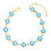 Wholesale yellow gold-plated devil's eye bracelet JDC-BT-AS115 Bracelet 翱昇 blue Wholesale Jewelry JoyasDeChina Joyas De China