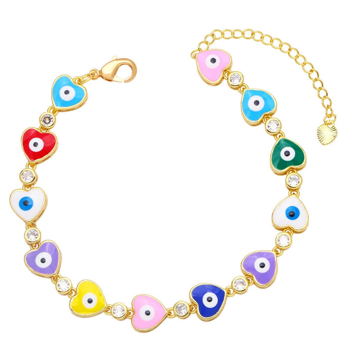 Wholesale yellow gold-plated devil's eye bracelet JDC-BT-AS115 Bracelet 翱昇 Mixed color Wholesale Jewelry JoyasDeChina Joyas De China