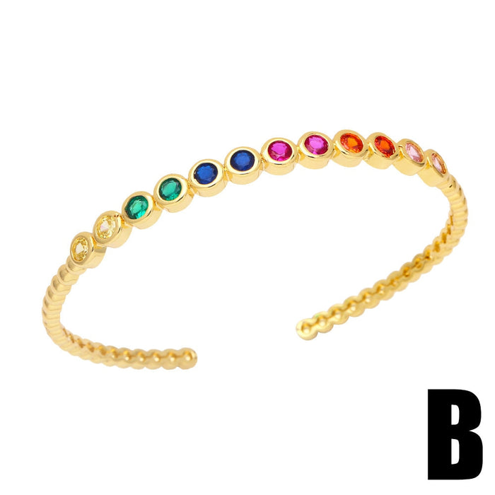 Wholesale yellow gold-plated devil's eye bracelet JDC-BT-AS118 Bracelet 翱昇 Wholesale Jewelry JoyasDeChina Joyas De China