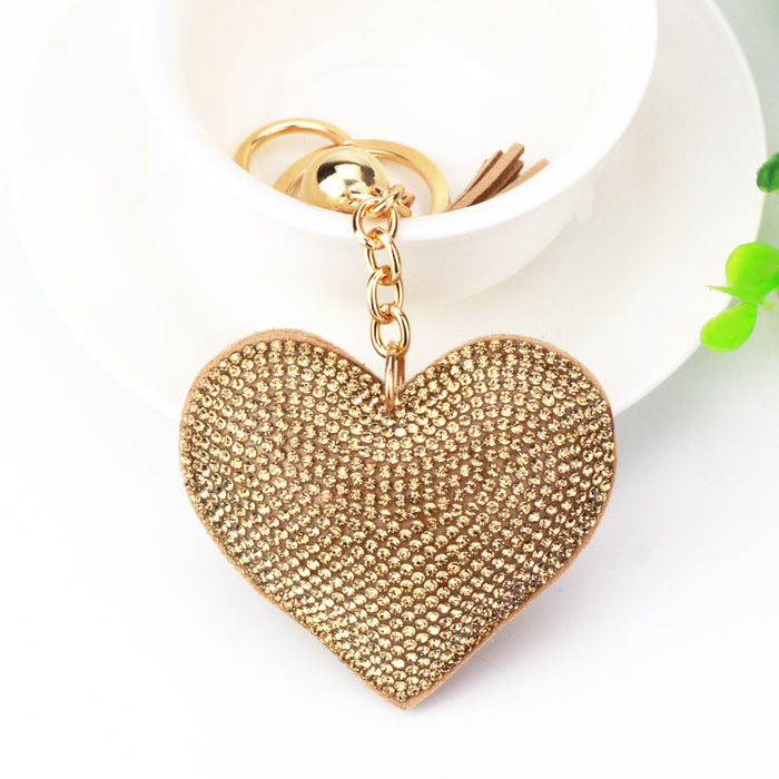 Wholesale yellow Metal Rhinestone Keychain JDC-KC-KunHe002 Keychains 坤禾 Khaki Wholesale Jewelry JoyasDeChina Joyas De China