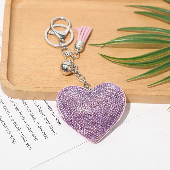 Wholesale yellow Metal Rhinestone Keychain JDC-KC-KunHe002 Keychains 坤禾 Violets Wholesale Jewelry JoyasDeChina Joyas De China