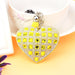 Wholesale yellow Metal Rhinestone Keychain JDC-KC-KunHe002 Keychains 坤禾 Yellow square drill Wholesale Jewelry JoyasDeChina Joyas De China