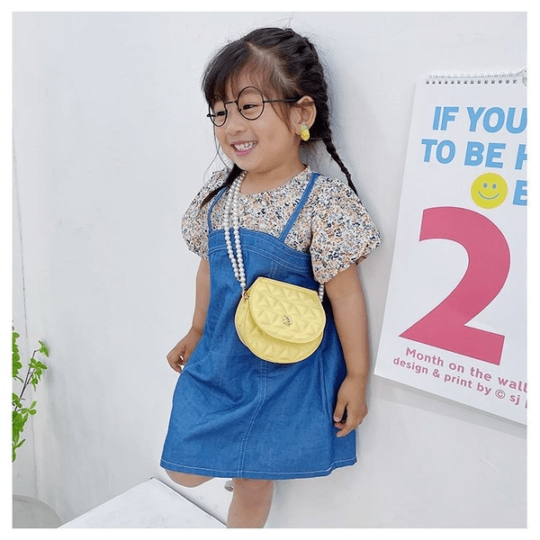 Wholesale Yellow PU Leather Kids Bag JDC-CB-GSKR018 Shoulder Bags 梁家营坤然 Wholesale Jewelry JoyasDeChina Joyas De China