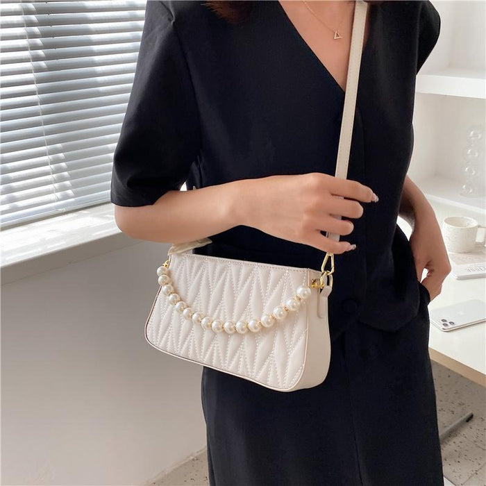 Bulk Jewelry Wholesale yellow PU pearl handbag JDC-LB-ZM055 Wholesale factory from China YIWU China