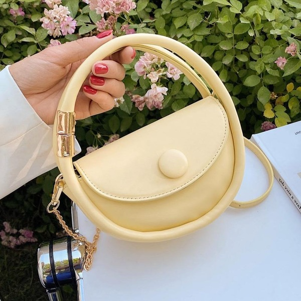 Bulk Jewelry Wholesale yellow Pu Single Shoulder Messenger Bag for ladies JDC-LB-ZM057 Wholesale factory from China YIWU China