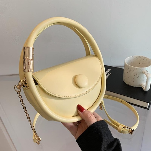 Bulk Jewelry Wholesale yellow Pu Single Shoulder Messenger Bag for ladies JDC-LB-ZM057 Wholesale factory from China YIWU China