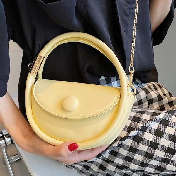 Bulk Jewelry Wholesale yellow Pu Single Shoulder Messenger Bag for ladies JDC-LB-ZM057 Wholesale factory from China YIWU China