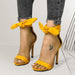 Wholesale yellow PU stiletto bow sandals women JDC-SD-JZ024 Sandal JoyasDeChina Yellow 38 Wholesale Jewelry JoyasDeChina Joyas De China