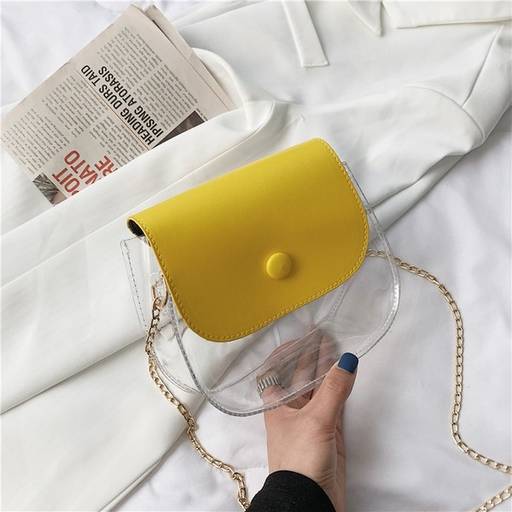 Bulk Jewelry Wholesale yellow PVC chain transparent fruit ladies bag JDC-LB-ZM007 Wholesale factory from China YIWU China