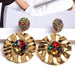 Wholesale Yellow Rhinestone Earrings JDC-ES-SK065 Earrings 深刻 Wholesale Jewelry JoyasDeChina Joyas De China