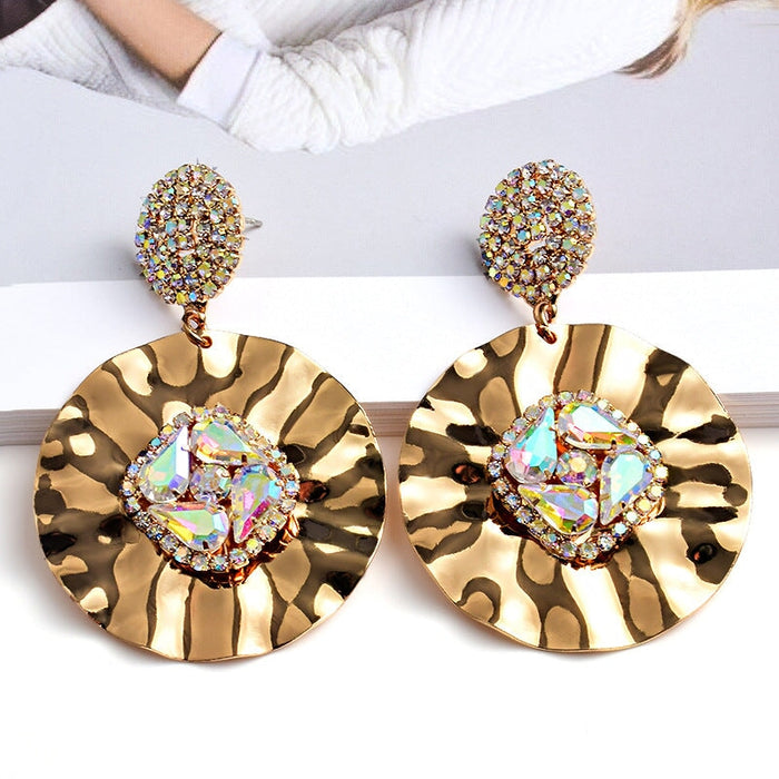 Wholesale Yellow Rhinestone Earrings JDC-ES-SK065 Earrings 深刻 Wholesale Jewelry JoyasDeChina Joyas De China