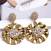 Wholesale Yellow Rhinestone Earrings JDC-ES-SK065 Earrings 深刻 Wholesale Jewelry JoyasDeChina Joyas De China