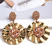 Wholesale Yellow Rhinestone Earrings JDC-ES-SK065 Earrings 深刻 Wholesale Jewelry JoyasDeChina Joyas De China