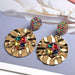 Wholesale Yellow Rhinestone Earrings JDC-ES-SK065 Earrings 深刻 Wholesale Jewelry JoyasDeChina Joyas De China