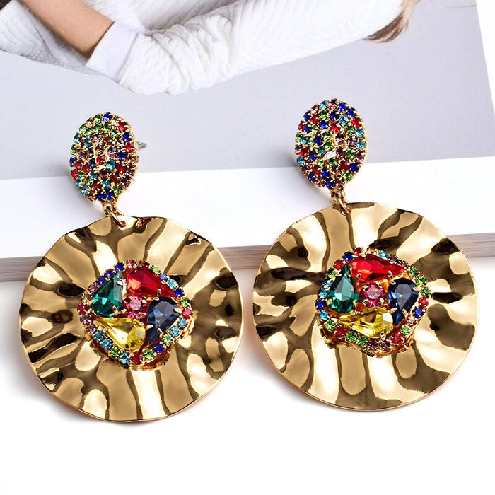 Wholesale Yellow Rhinestone Earrings JDC-ES-SK065 Earrings 深刻 Wholesale Jewelry JoyasDeChina Joyas De China