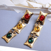 Wholesale yellow rhinestone earrings JDC-ES-SK083 Earrings 深刻 Wholesale Jewelry JoyasDeChina Joyas De China