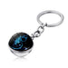 Wholesale Zinc Alloy Glass Zodiac Keychain JDC-KC-Hengx003 Keychains 横湘 PSXL00244-2-Aquarius Wholesale Jewelry JoyasDeChina Joyas De China