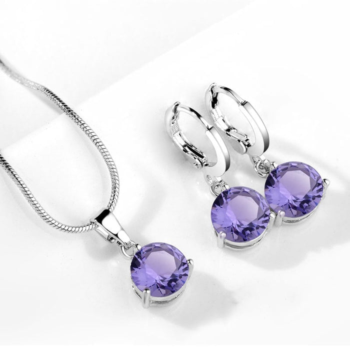 Wholesale Zircon Artificial Stone Necklace Earring Set MOQ≥2 JDC-NE-Kas005 Necklaces 卡诗 Wholesale Jewelry JoyasDeChina Joyas De China