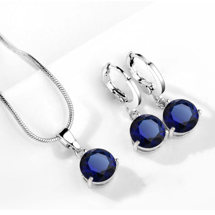 Wholesale Zircon Artificial Stone Necklace Earring Set MOQ≥2 JDC-NE-Kas005 Necklaces 卡诗 MOQ2 2 Wholesale Jewelry JoyasDeChina Joyas De China