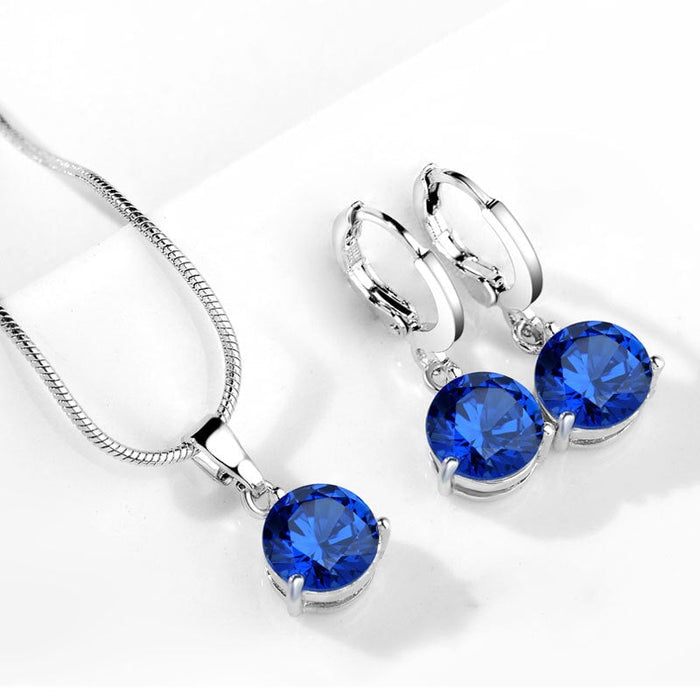 Wholesale Zircon Artificial Stone Necklace Earring Set MOQ≥2 JDC-NE-Kas005 Necklaces 卡诗 MOQ2 3 Wholesale Jewelry JoyasDeChina Joyas De China