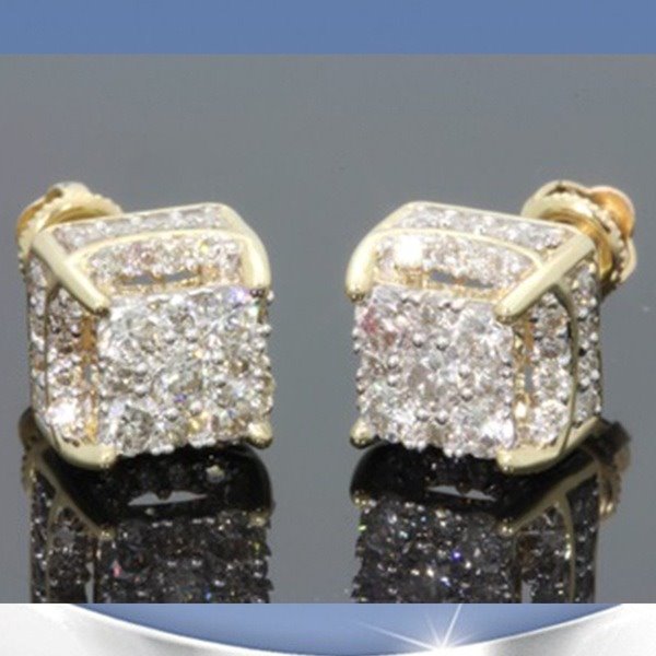 Wholesale zircon electroplated metal earrings JDC-ES-WN010 Earrings 薇妮 Wholesale Jewelry JoyasDeChina Joyas De China