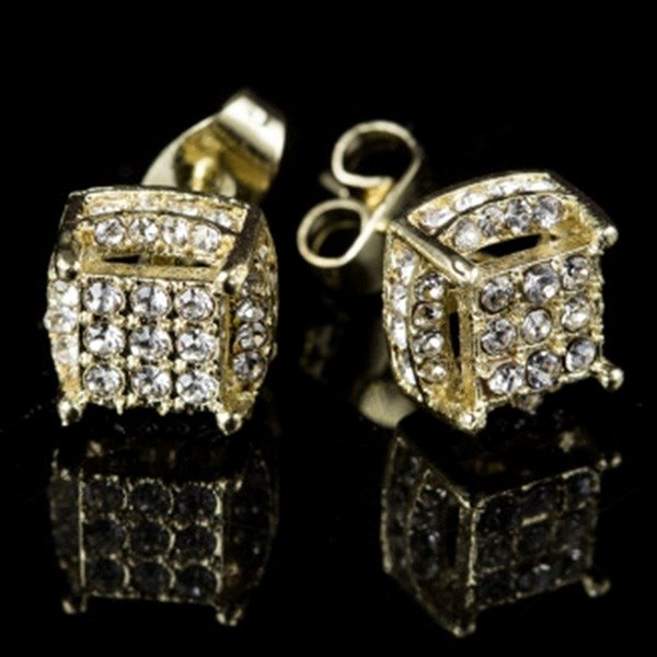 Wholesale zircon electroplated metal earrings JDC-ES-WN010 Earrings 薇妮 Wholesale Jewelry JoyasDeChina Joyas De China