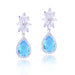 Wholesale Zircon Flower Silver Pin Electroplated Copper Earrings JDC-ES-Mix002 Earrings 迷茜 light blue Wholesale Jewelry JoyasDeChina Joyas De China