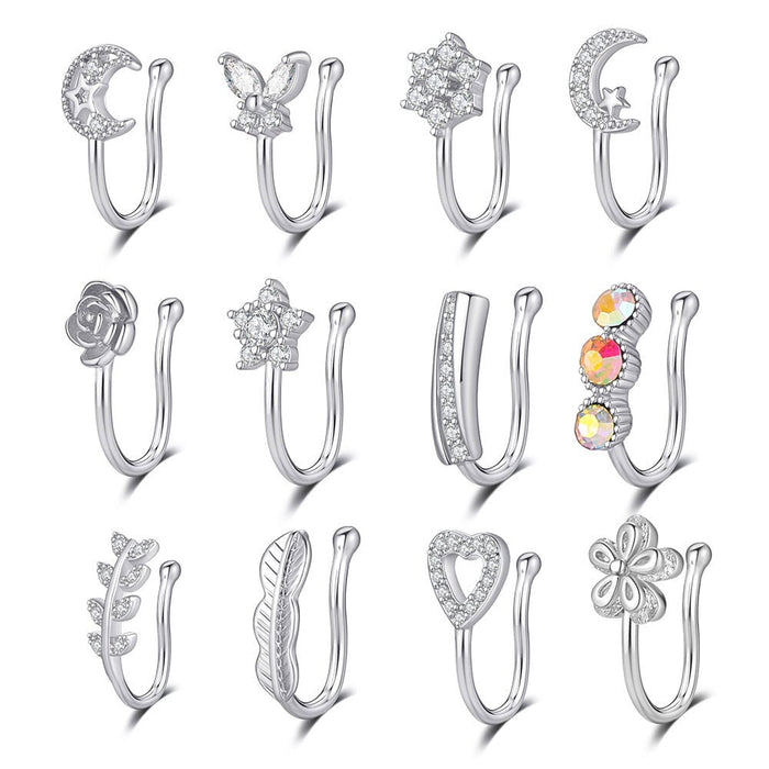 Wholesale zircon nose clip puncture JDC-NS-WH001 Piercings 威怀 Wholesale Jewelry JoyasDeChina Joyas De China