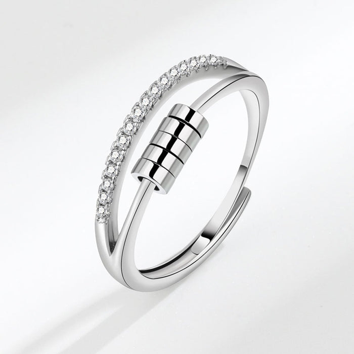 Wholesale Zircon Rotating Copper Rings JDC-RS-YZM095 Rings 伊之美 Wholesale Jewelry JoyasDeChina Joyas De China
