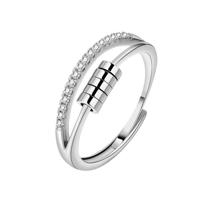 Wholesale Zircon Rotating Copper Rings JDC-RS-YZM095 Rings 伊之美 Wholesale Jewelry JoyasDeChina Joyas De China