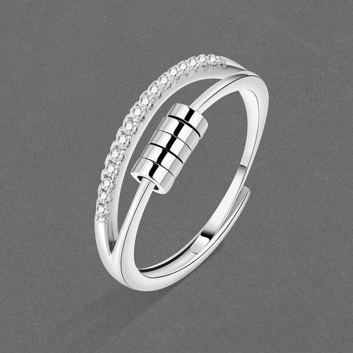 Wholesale Zircon Rotating Copper Rings JDC-RS-YZM095 Rings 伊之美 Wholesale Jewelry JoyasDeChina Joyas De China