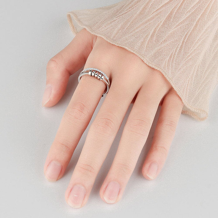 Wholesale Zircon Rotating Copper Rings JDC-RS-YZM095 Rings 伊之美 Wholesale Jewelry JoyasDeChina Joyas De China