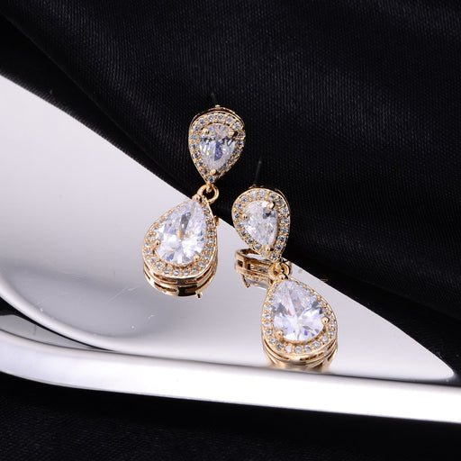 Wholesale Zircon S925 Silver Pin Plating Copper Earrings JDC-ES-Mix004 Earrings 迷茜 Wholesale Jewelry JoyasDeChina Joyas De China