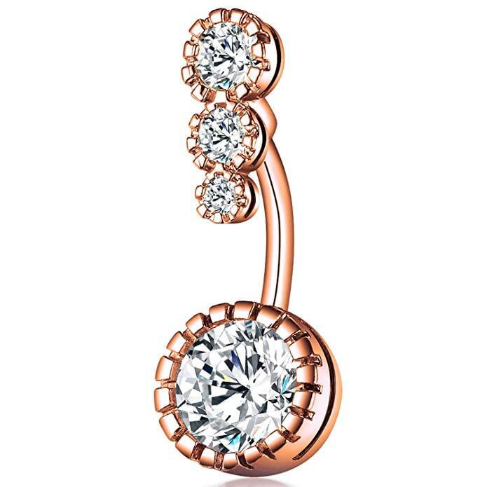 Wholesale zircon umbilical ring puncture MOQ>2 JDC-UN-WH002 Piercings 威怀 Wholesale Jewelry JoyasDeChina Joyas De China