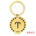 Wholesale Zodiac Sign Gold Stainless Steel Lettered Metal Keychain JDC-KC-GangGu021 Keychains 钢古 Wholesale Jewelry JoyasDeChina Joyas De China
