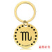 Wholesale Zodiac Sign Gold Stainless Steel Lettered Metal Keychain JDC-KC-GangGu021 Keychains 钢古 Wholesale Jewelry JoyasDeChina Joyas De China