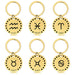 Wholesale Zodiac Sign Gold Stainless Steel Lettered Metal Keychain JDC-KC-GangGu021 Keychains 钢古 Wholesale Jewelry JoyasDeChina Joyas De China